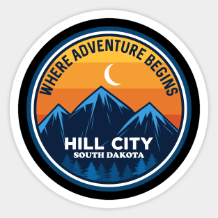 Hill City South Dakota Where Adventure Begins Sticker